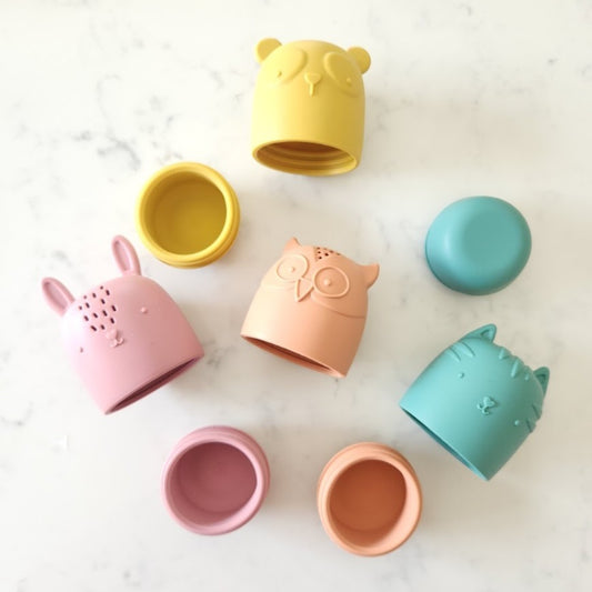 Silicone Animal Bath Toy Set