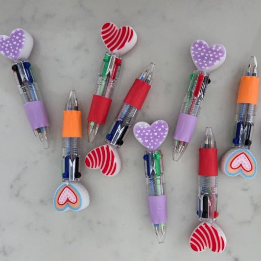 Multicolour Heart Pens