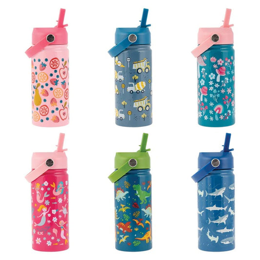 Stephen Joseph Insulated Stainless Steel Water Bottle with Handle