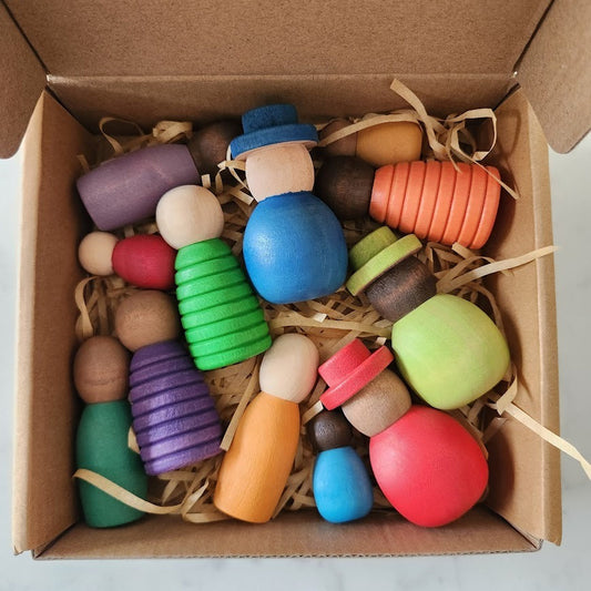 Wooden Rainbow People