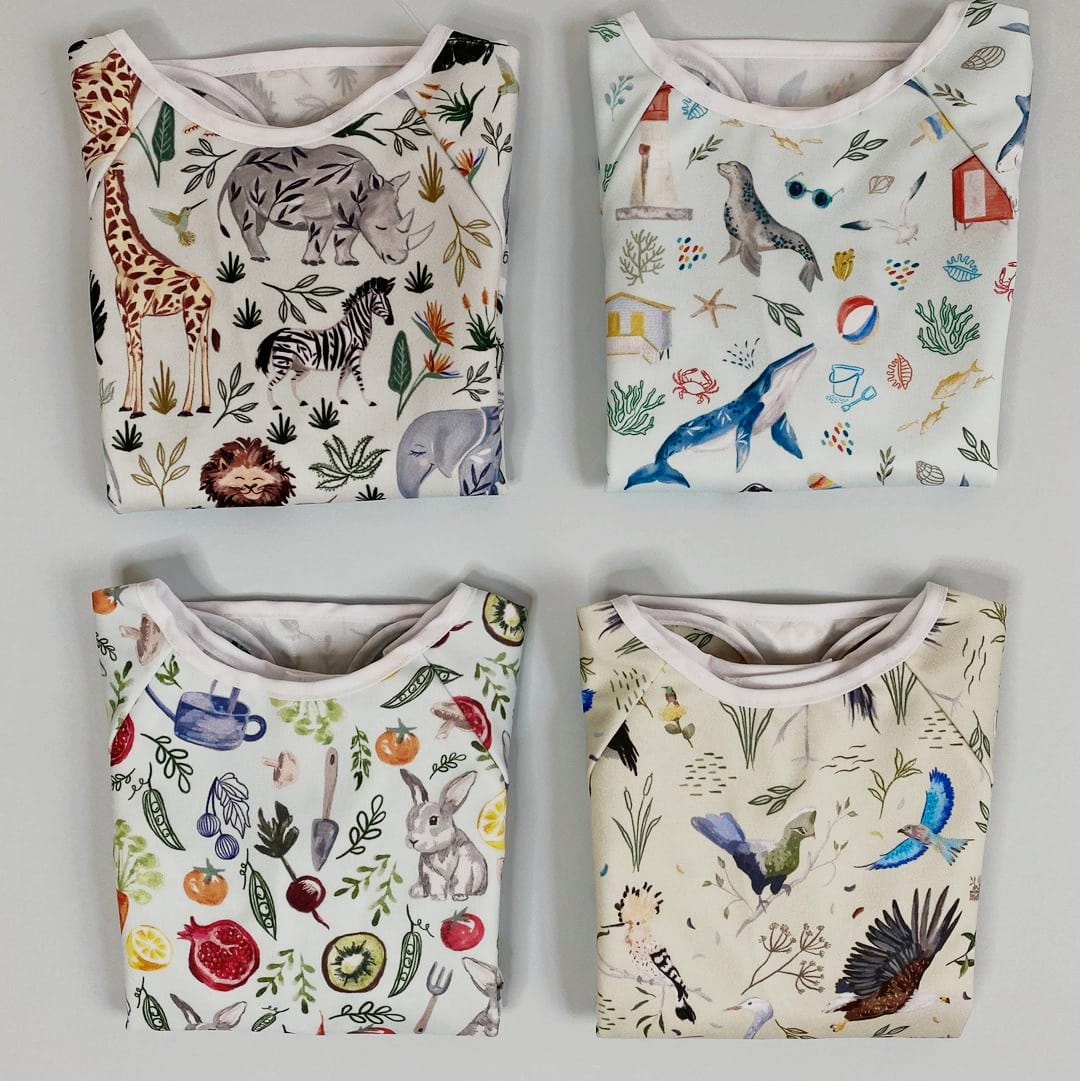 Long Sleeve Apron/Bib - Various Designs