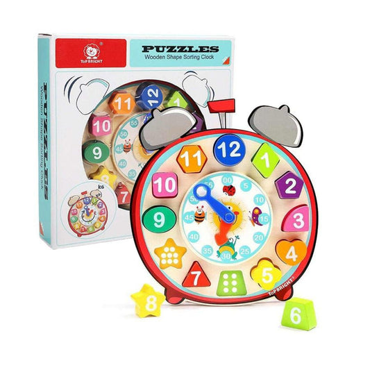 TopBright - Clock Puzzle with Blocks - 13 Pieces