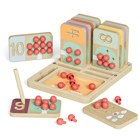 TopBright Wooden Montessori Fruit Tree Counting & Writing Number Toy