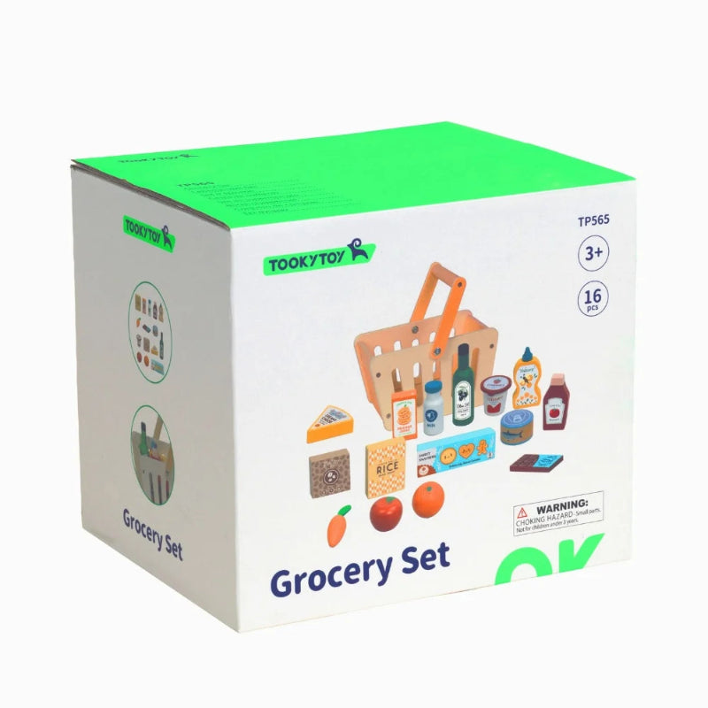 Tooky Toy Grocery Basket Set