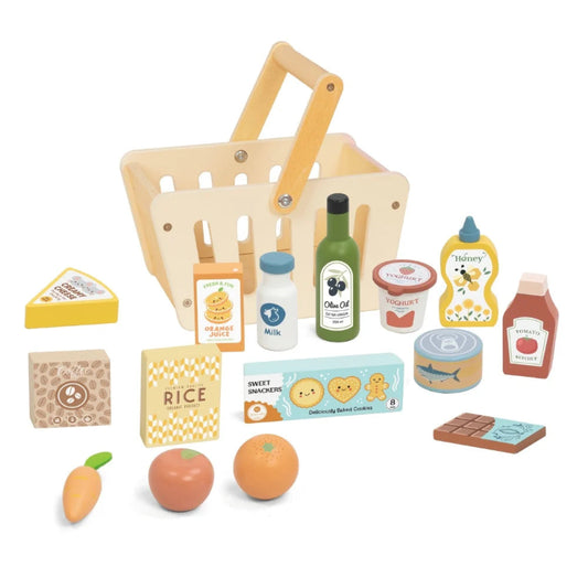 Tooky Toy Grocery Basket Set