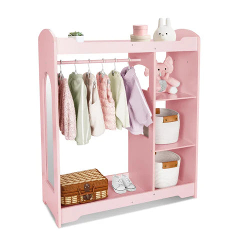 TookyToy Kids Wardrobe & Dress Up Station With Mirror
