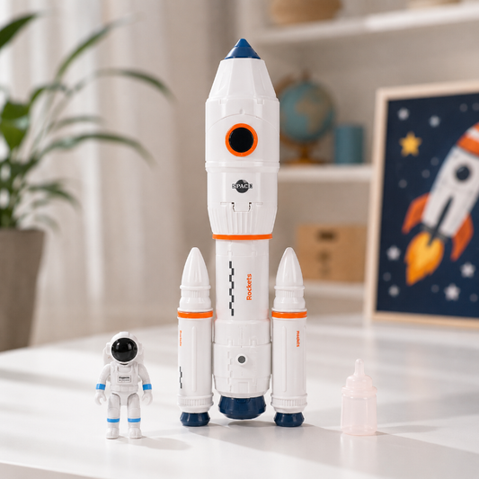 Space Rocket With Astronaut