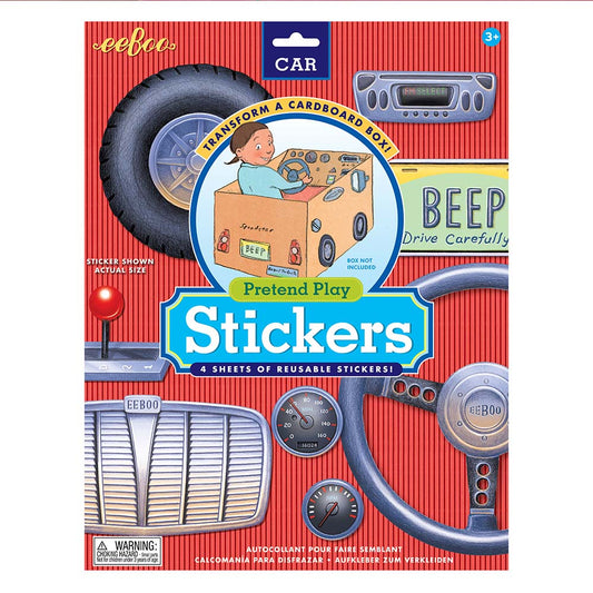 eeBoo Car Pretend Play Stickers