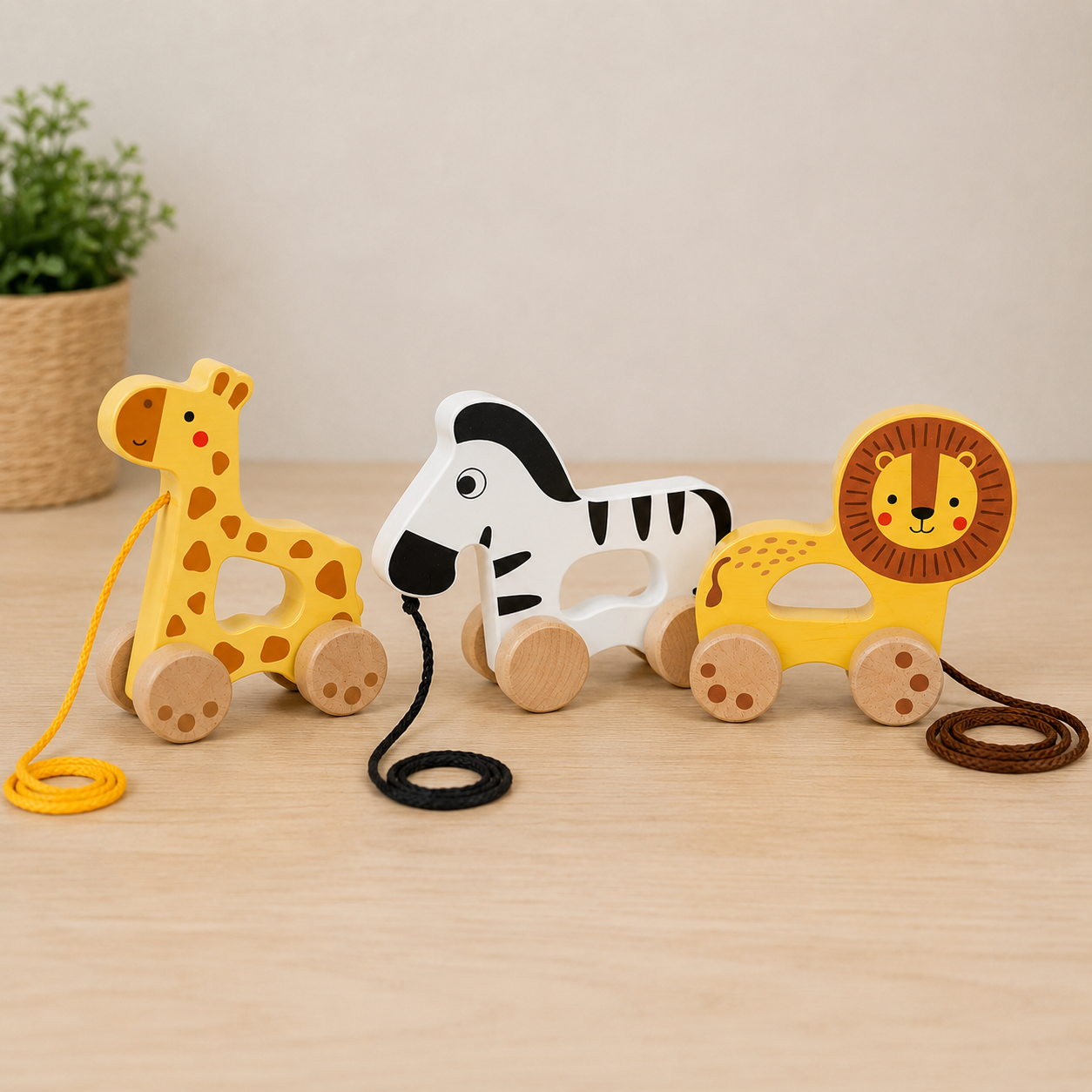 Tooky Toy Pull Along Animals