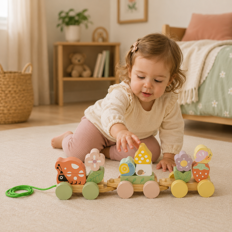 TookyToy Stacking Pull Train