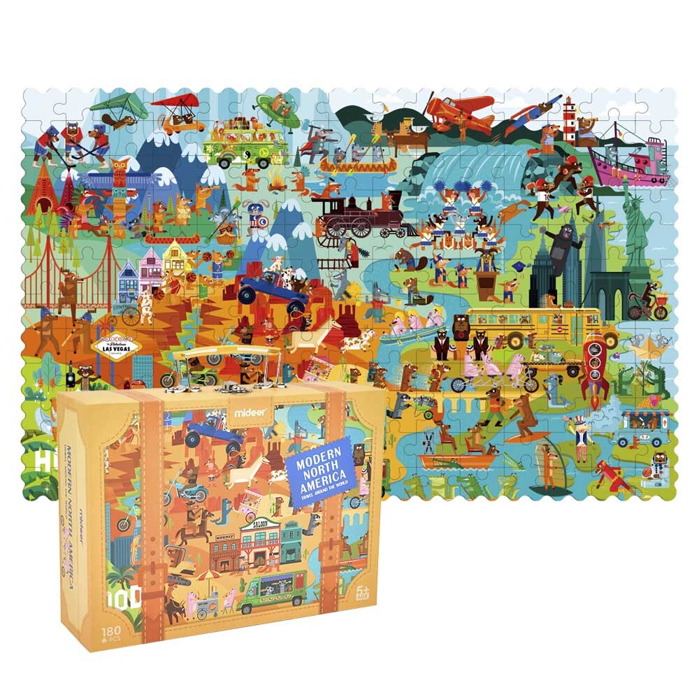 Mideer Travel Around The World Puzzle - North America