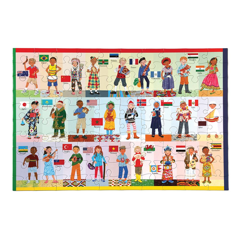 eeBoo - Children of the World 100 Piece Puzzle
