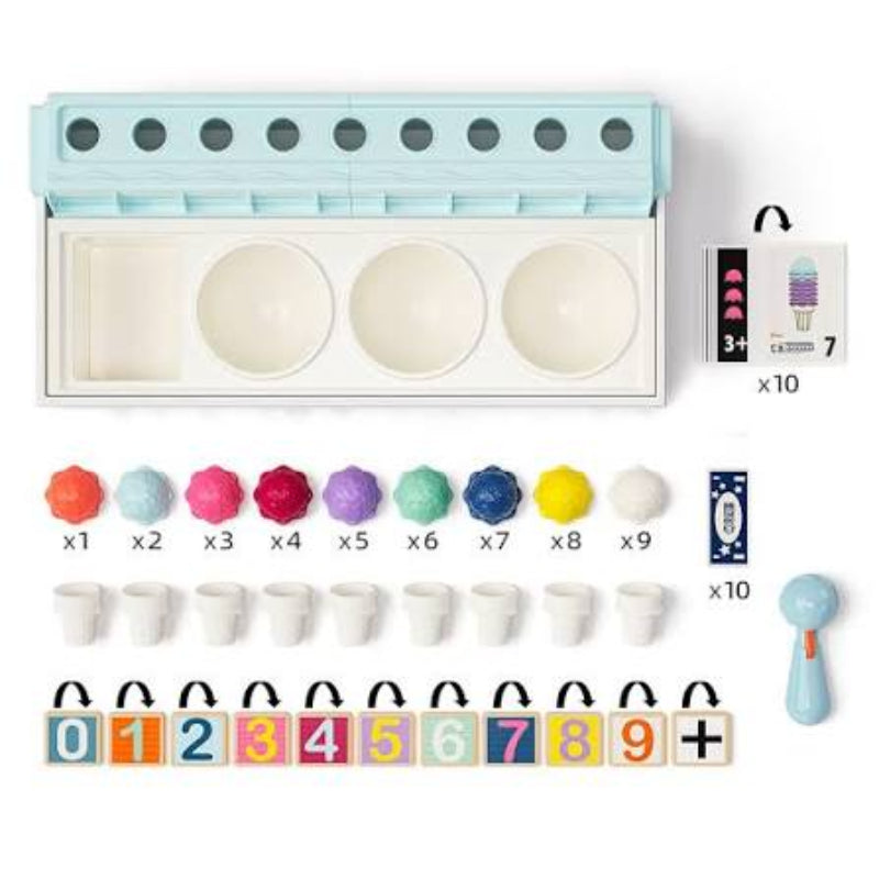 TopBright Ice Cream Shop Number Learning Box & Activity Cards