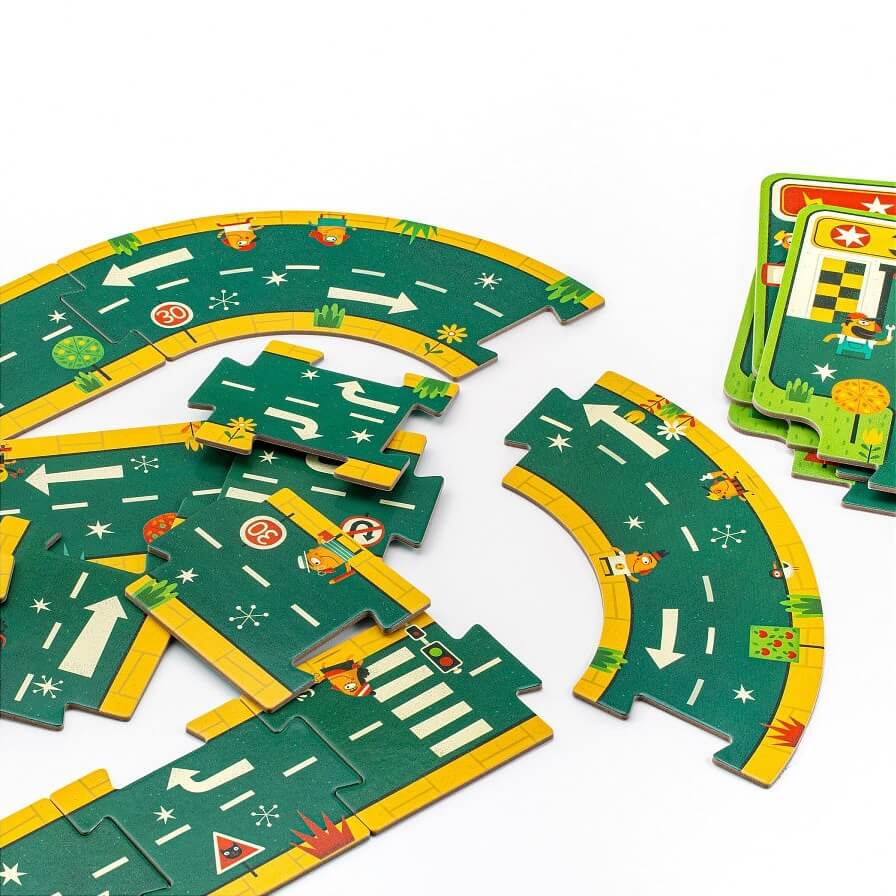 Djeco - Roads Puzzle Pop to Play