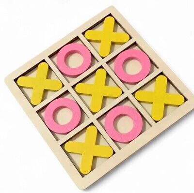 Tic Tac Toe Wooden Board Game - Various Colours