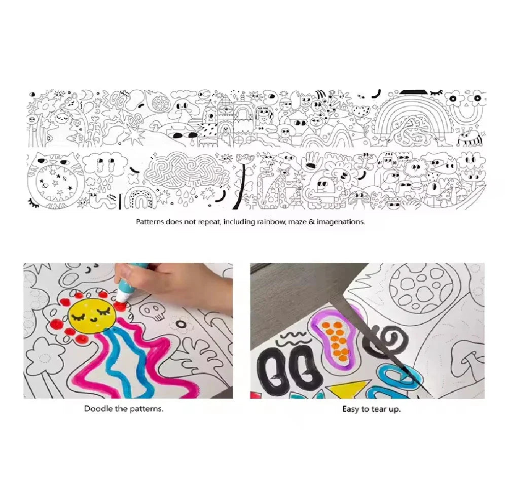 Tookyland Art Doodle Paint Kit - Roll Map