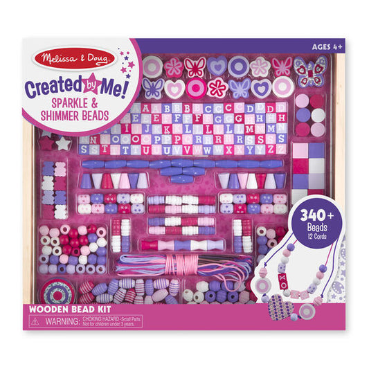 Melissa & Doug Sparkle & Shimmer Beads Wooden Bead Kit