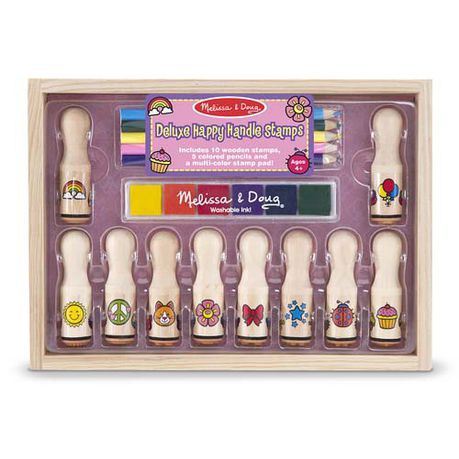 Melissa & Doug Deluxe Happy Handle Stamp Set