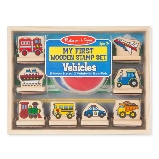 Melissa & Doug My First Wooden Stamp Set: Vehicles