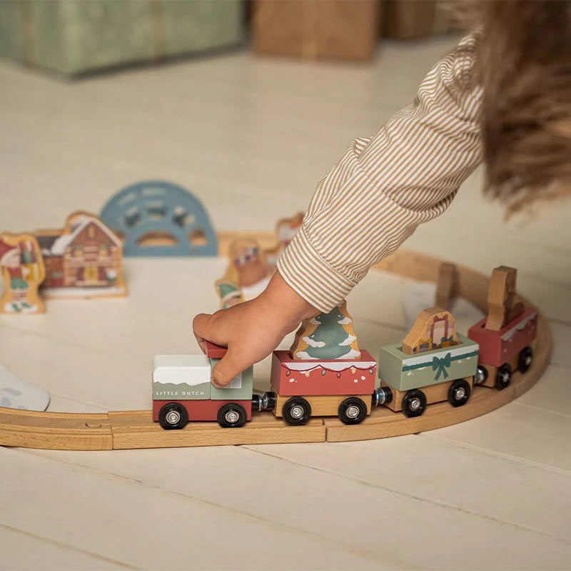 Little Dutch Wooden Train Set - Christmas