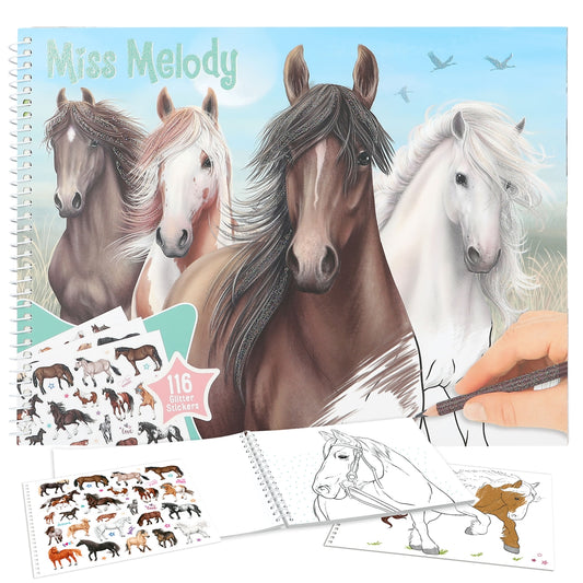 Miss Melody Horse Colouring Book with Stickers