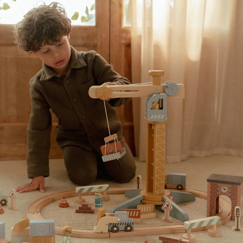 Little Dutch Crane and Train Track Set