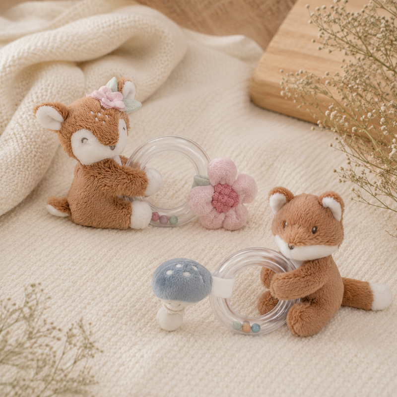 Little Dutch Soft Ring Rattle - Various Designs