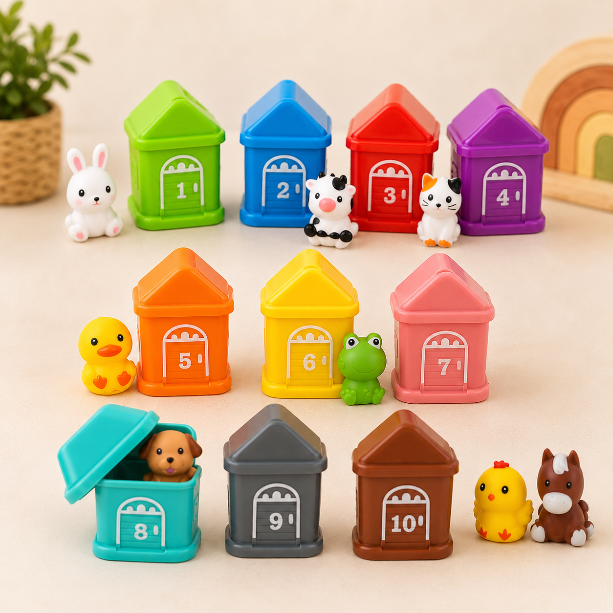 Cogo Peekaboo Animals Matching & Counting Game