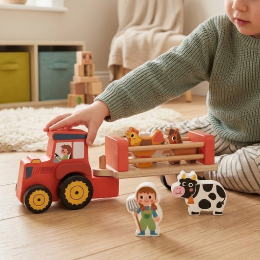 TookyToy Farm Animal & Tractor Set