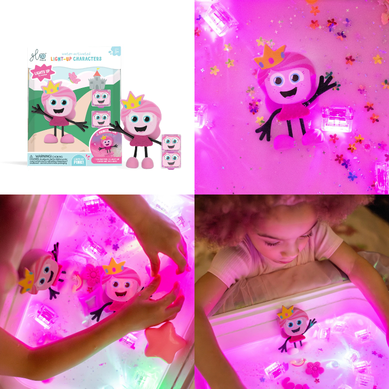 Glo Pals Water Activated Light Up Sensory Characters 3 Piece
