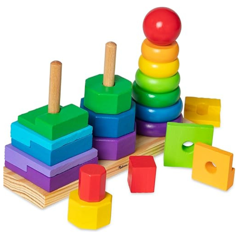 Melissa & Doug Geometric Stacker Toddler Toy