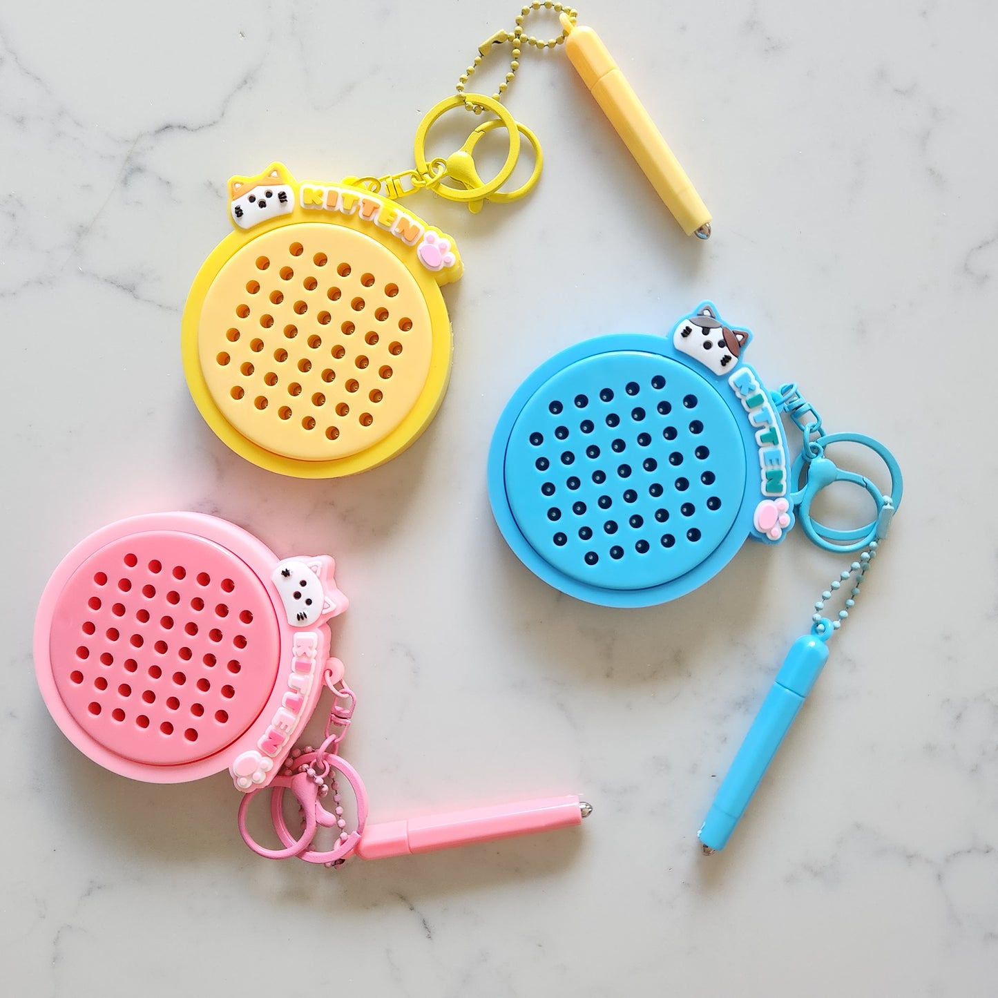 Cat Magnetic Pad Keyring - Various Colours