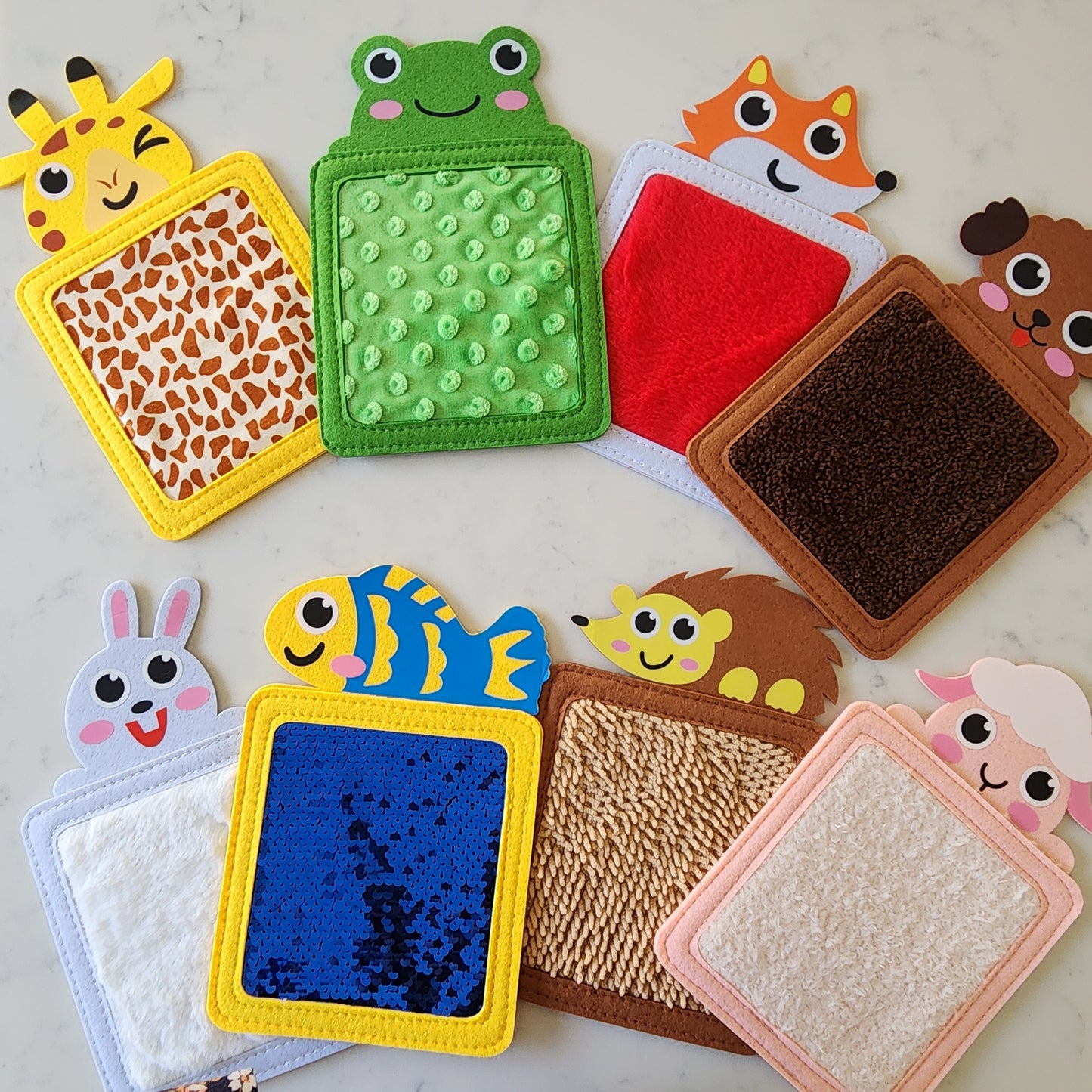 Animal Sensory Mats (Set of 8)