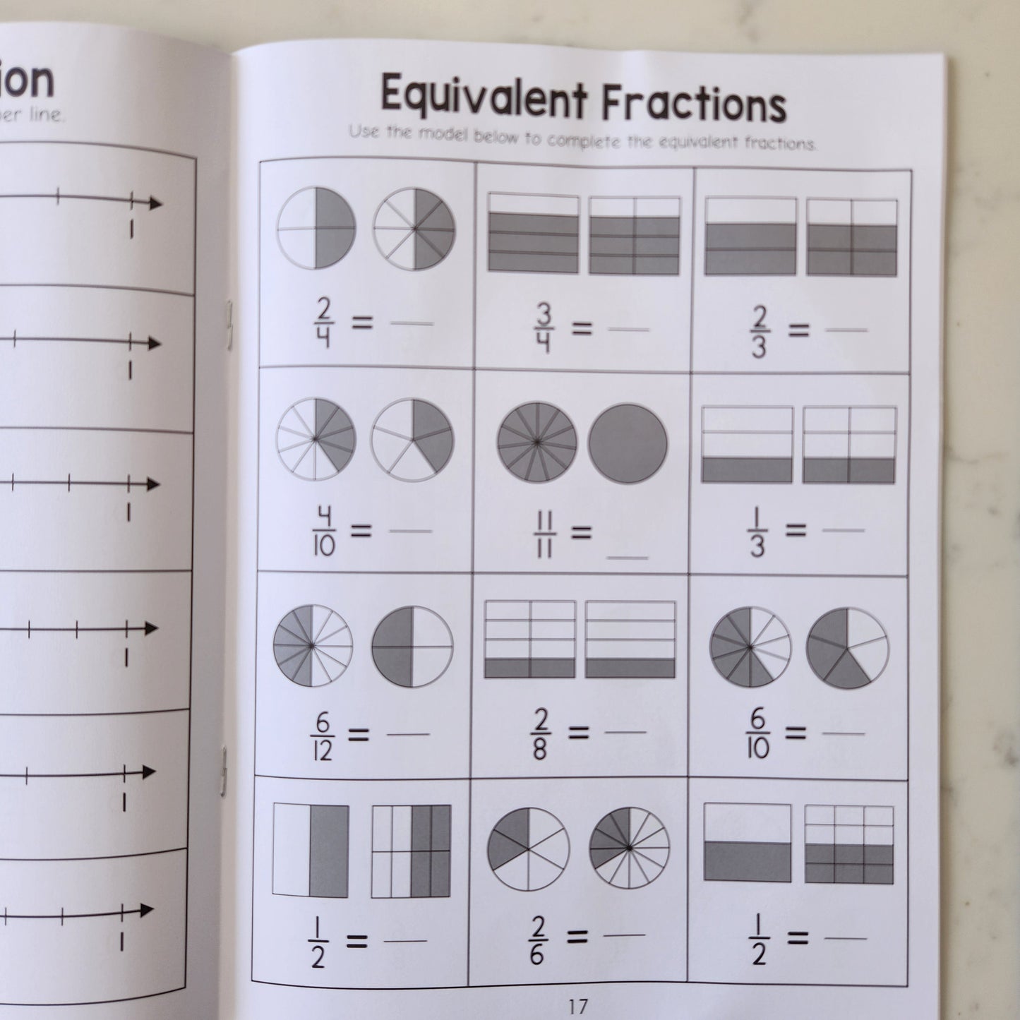 Math Fraction Workbook