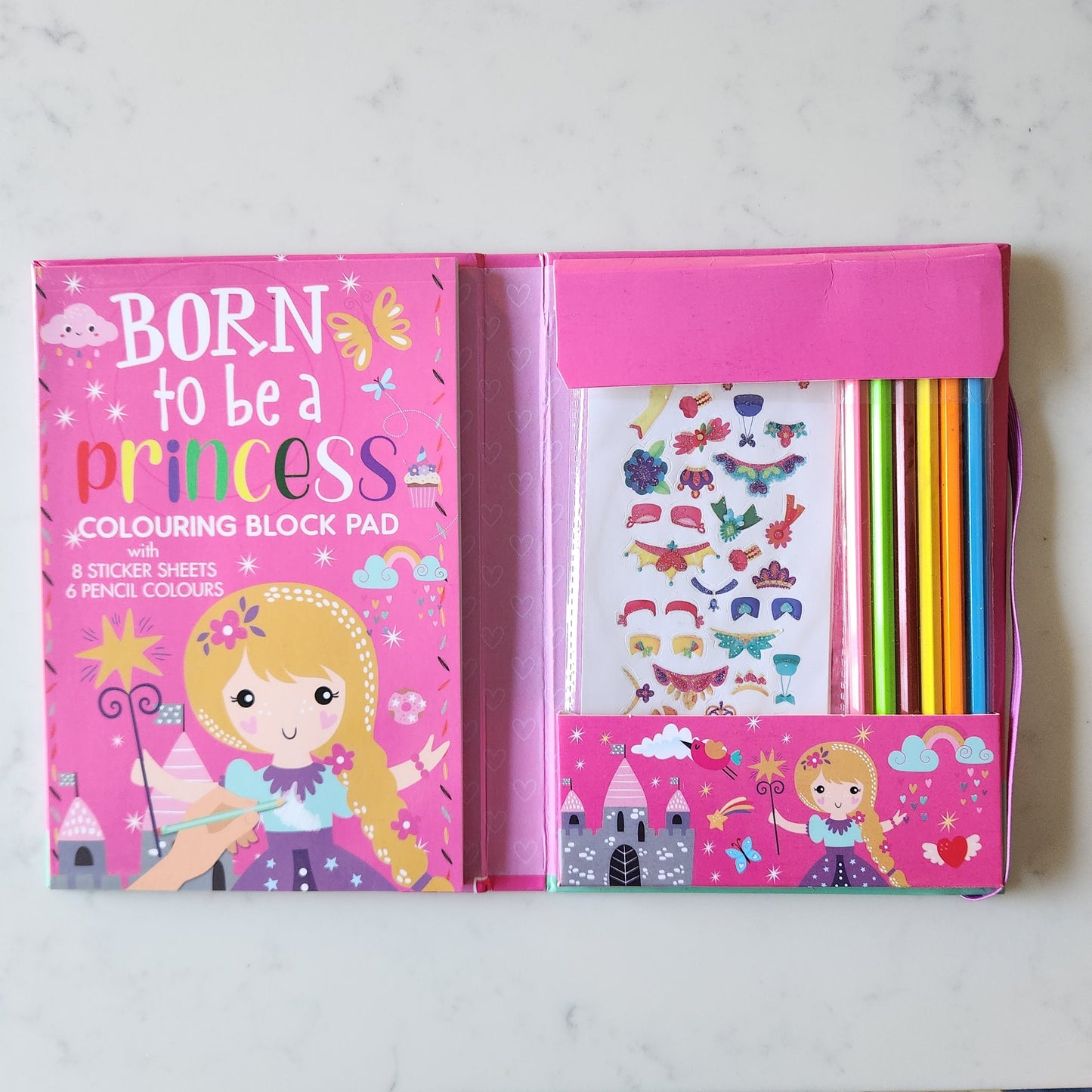 Born To Be A Princess Colouring Set