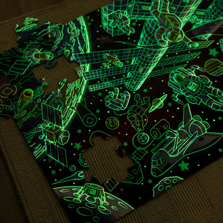 Melissa & Doug Outer Space Glow in the Dark Floor Puzzle (48 pcs)