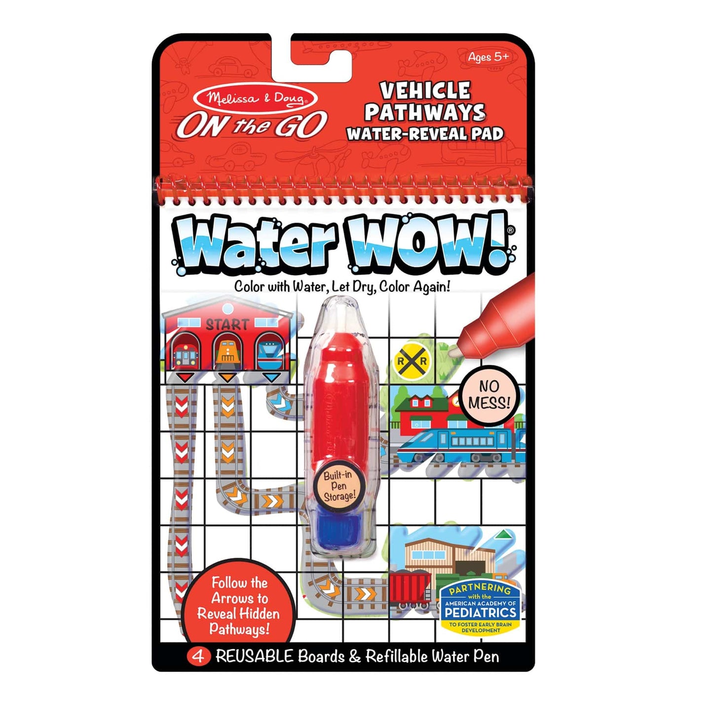 Melissa & Doug Water Wow! Vehicles Pathways Activity Pad