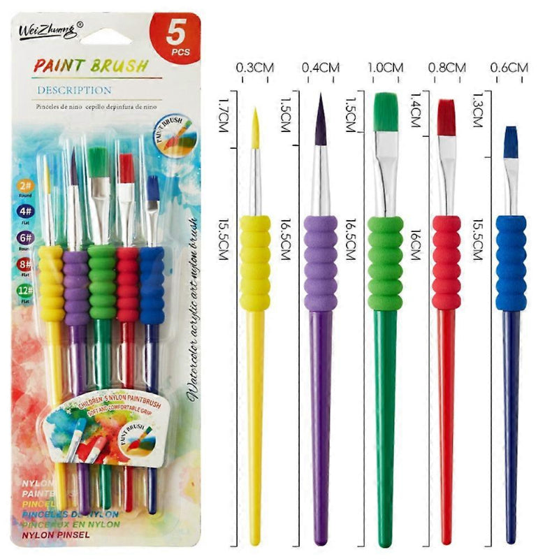 Rainbow Grip Paintbrush Set