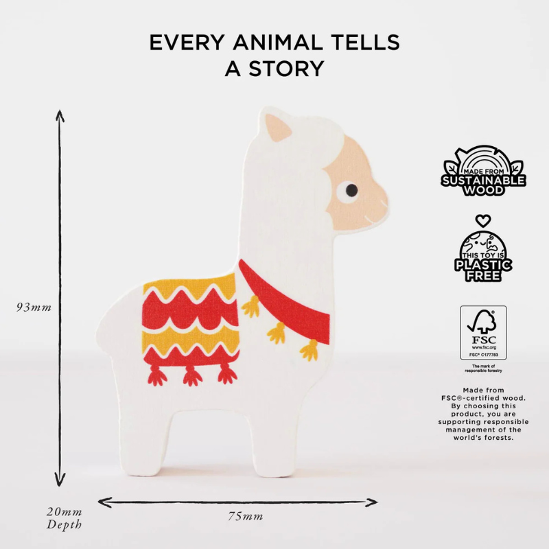 Le Toy Van Wooden Andes Stacking Animals & Bag