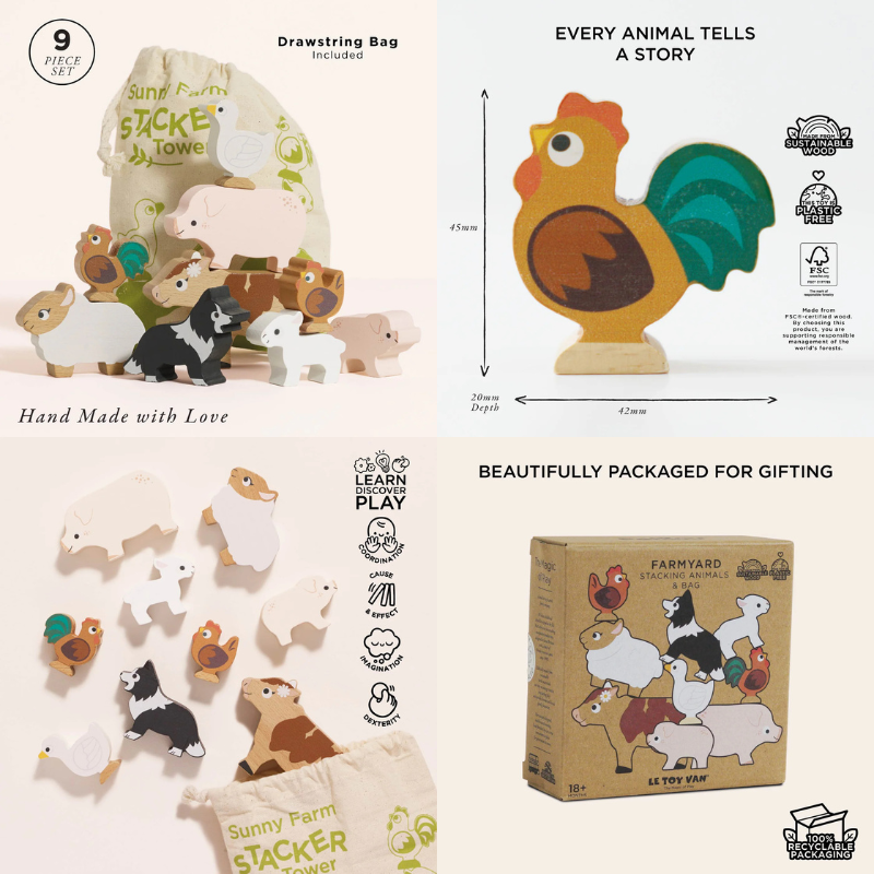 Le Toy Van Stacking Animals - Various Designs