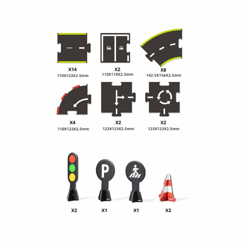 Mideer Urban Road Puzzle Play Set