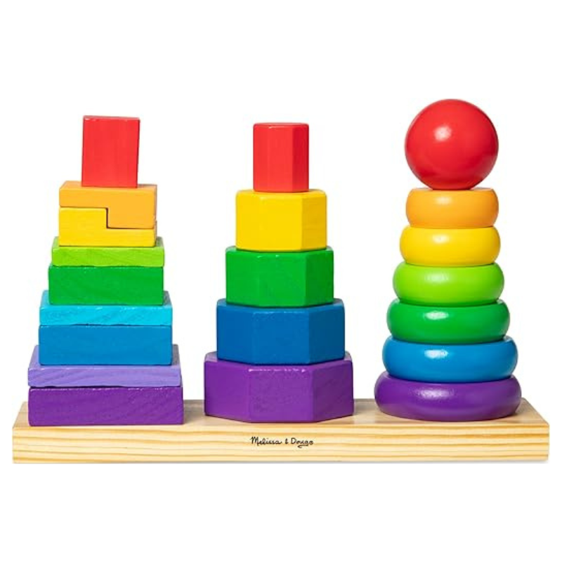 Melissa & Doug Geometric Stacker Toddler Toy