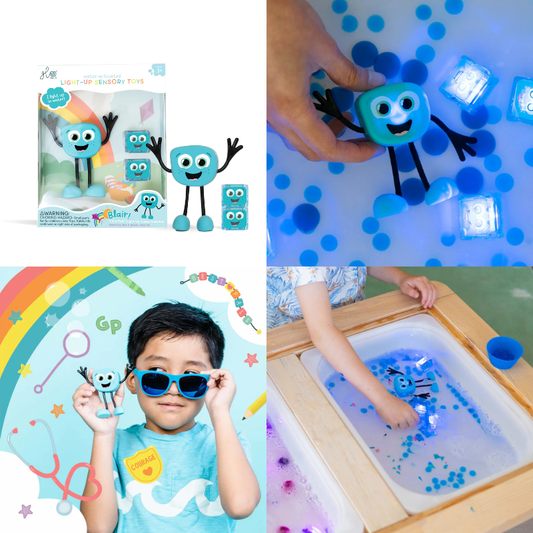 Glo Pals Water Activated Light Up Sensory Characters 3 Piece