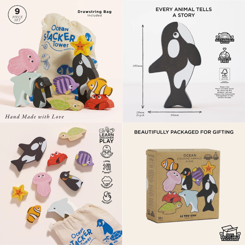 Le Toy Van Stacking Animals - Various Designs