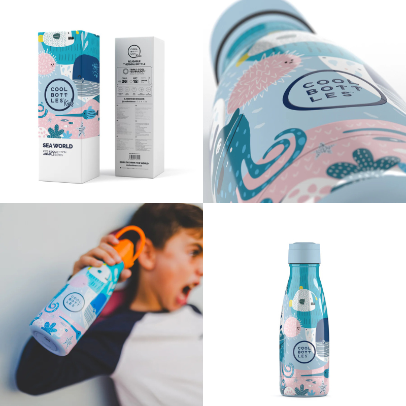 Cool Bottles Kids Triple-Insulated Water Bottle 260ml