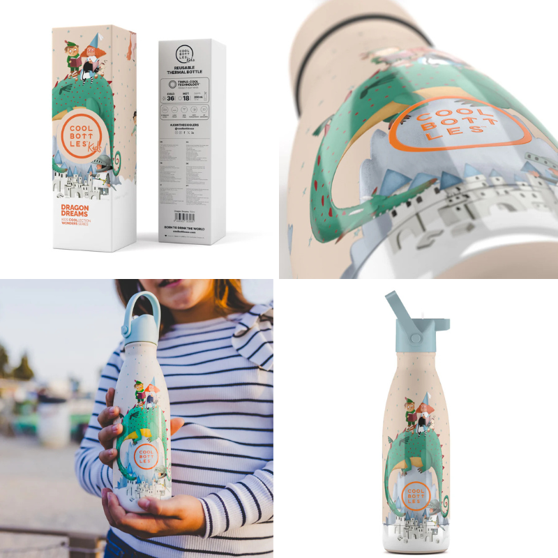 Cool Bottles Kids Triple-Insulated Water Bottle 350ml