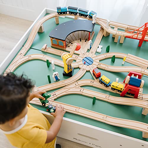 Melissa & Doug Wooden Railway Set
