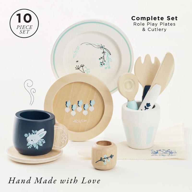 Le Toy Van Wooden Cutlery & Dinner Set