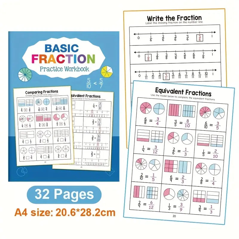 Math Fraction Workbook