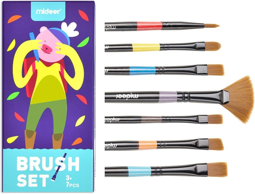 Mideer - Art Paint Brush Set - 7 Pieces